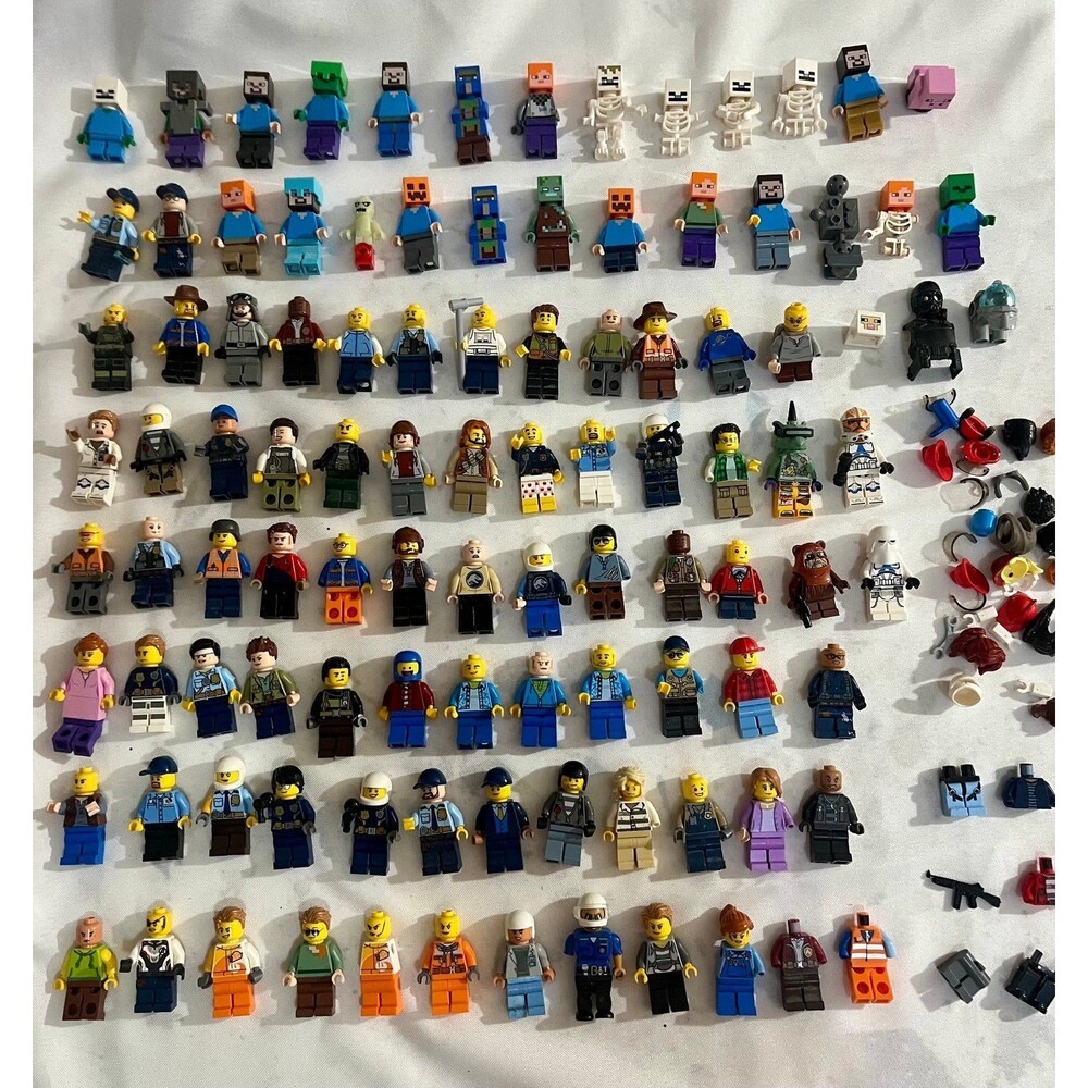 (101) LEGO MINI FIGURES LOT MINECRAFT STAR WARS Jurassic WORLD